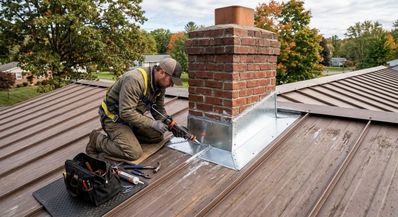 Metal Roof Flashing Repair in Orange County, NY